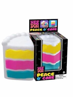 NEE DOH Peace 0 Cake Squishy viral toy Authentic NeeDoh cake Rainbow NEW Sealed